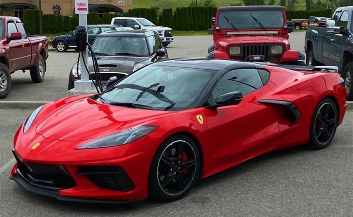 [PICS] This C8 Corvette Isn’t the First to Have Ferrari Badge Envy